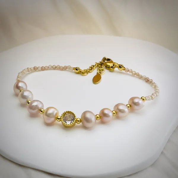 Pearl & Zirconia Charm Bracelet, photo 5