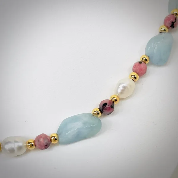 Aqua & Pearl Necklace, photo 7