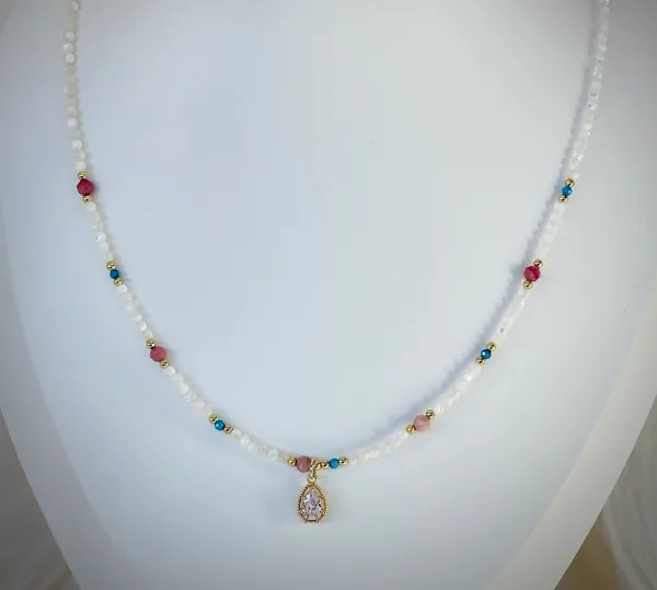 Colourful Teardrop Necklace