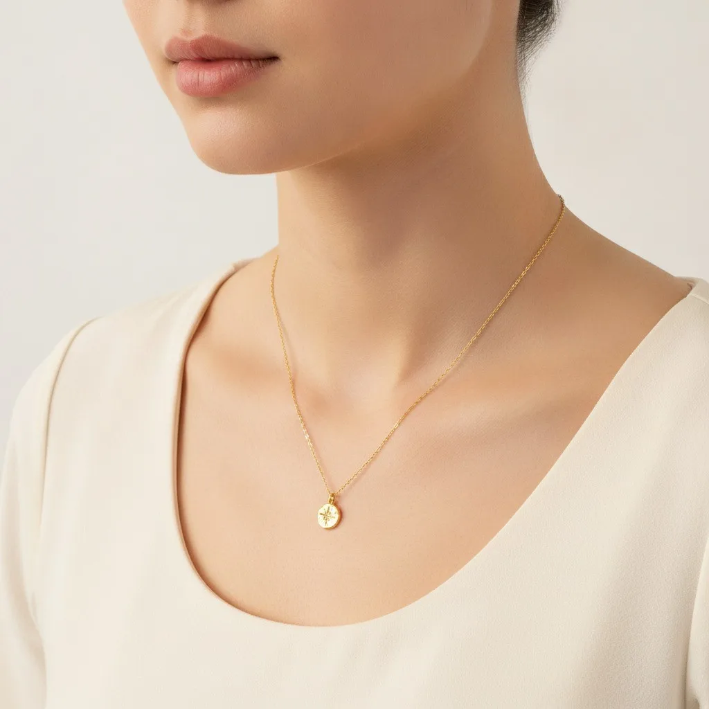 Gold Coin Pendant Necklace
