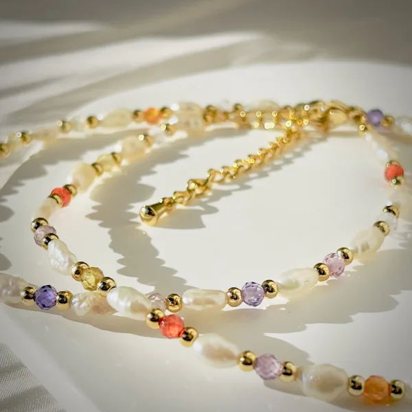 Pearl & Zirconia Necklace, photo 7