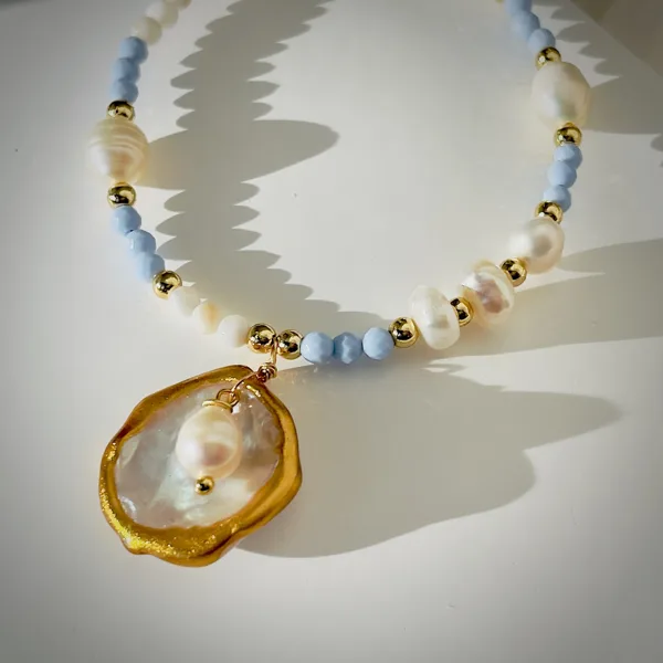 Pearl & Blue Bead Bracelet, photo 5