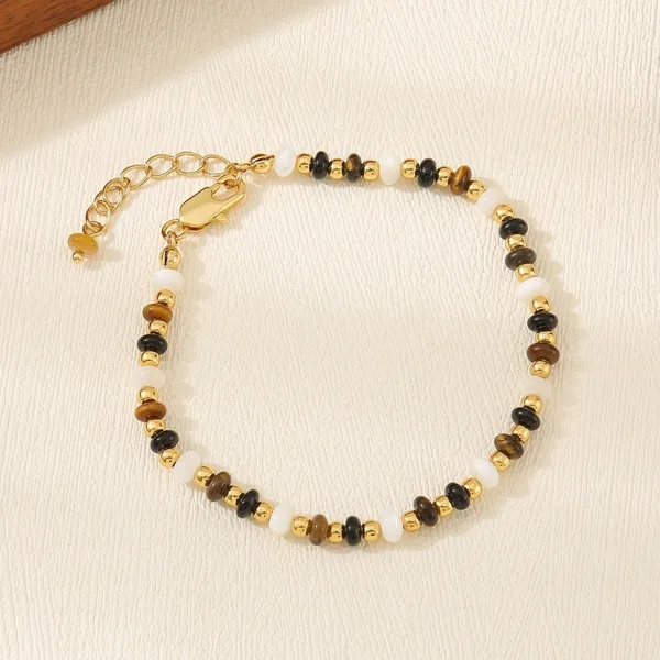Tiger Eye & Onyx Bracelet