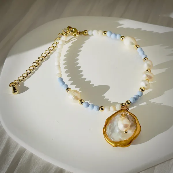 Pearl & Blue Bead Bracelet, photo 3