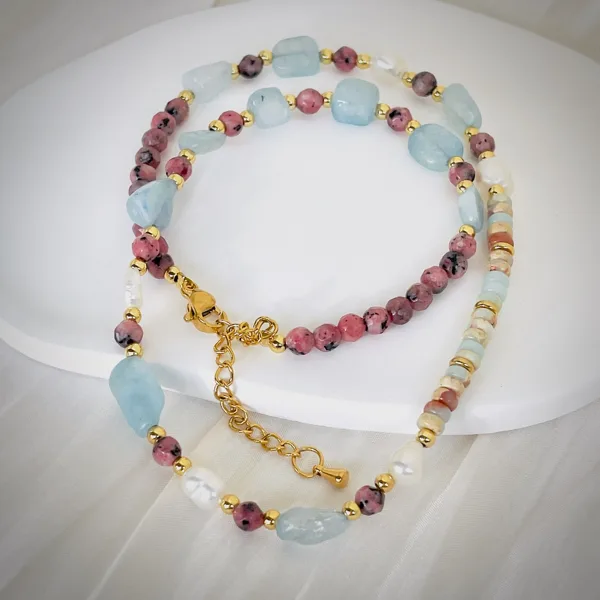 Aqua & Pearl Necklace, photo 8