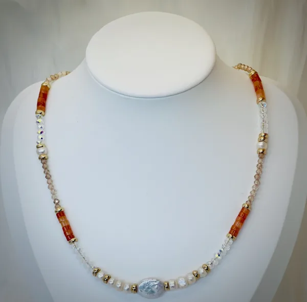 Mixed Gemstone & Pearl Necklace, photo 3