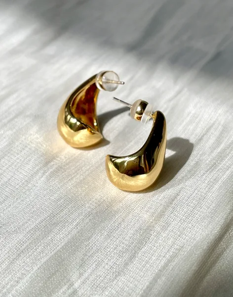 Golden Teardrop Earrings, photo 6