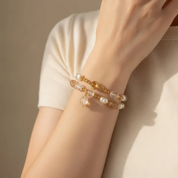 Smoky Quartz Double-Wrap Bracelet, photo 1