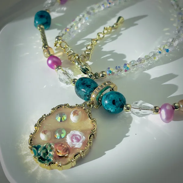 Pearl & Flower Pendant Necklace, photo 4