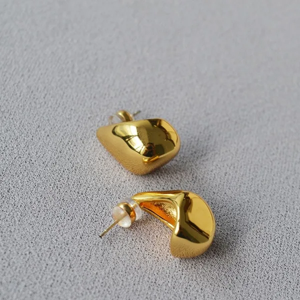 Golden Teardrop Earrings, photo 7