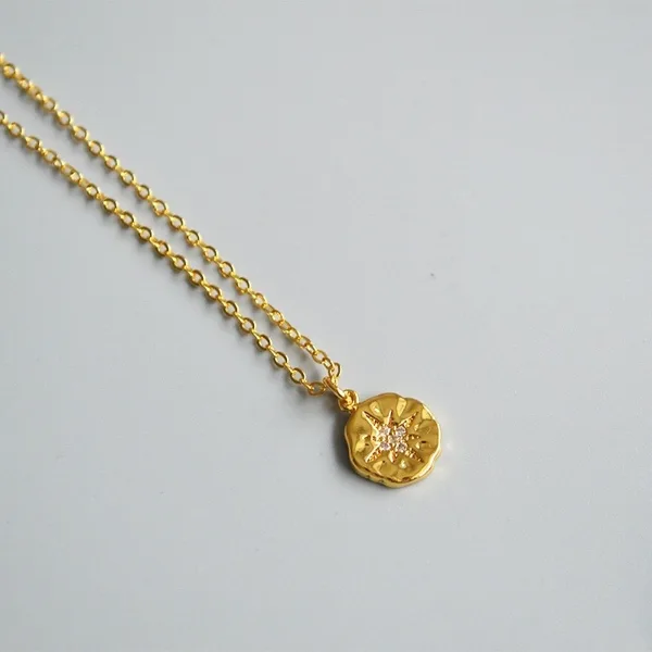Gold Coin Pendant Necklace