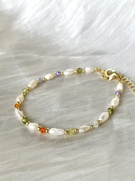Pearl & Zirconia Bracelet, photo 4
