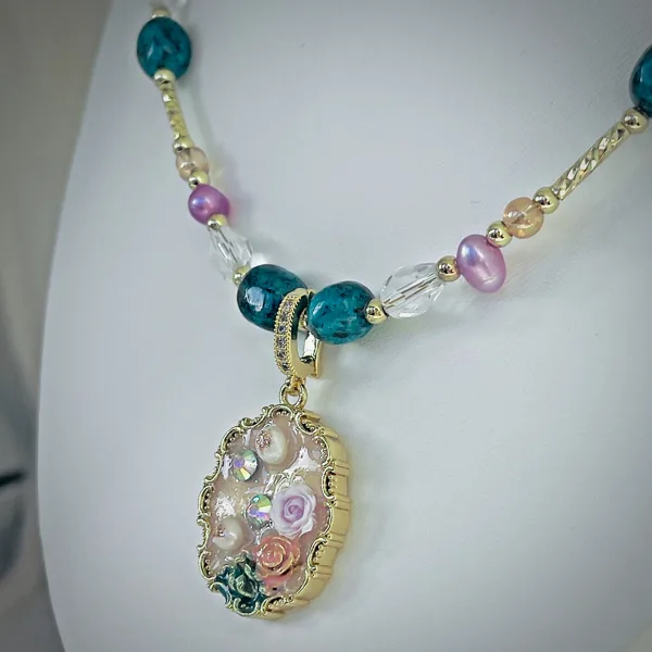 Pearl & Flower Pendant Necklace, photo 5